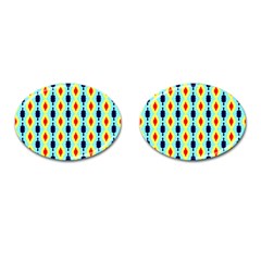 Yellow Chains Pattern Cufflinks (oval) by LalyLauraFLM