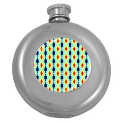 Yellow Chains Pattern Hip Flask (5 Oz) by LalyLauraFLM