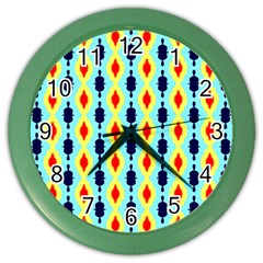 Yellow chains pattern Color Wall Clock