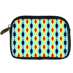 Yellow Chains Pattern Digital Camera Leather Case