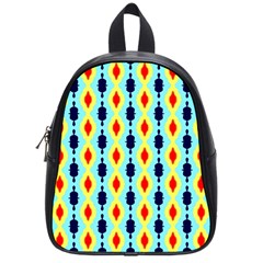 Yellow Chains Pattern School Bag (small) by LalyLauraFLM