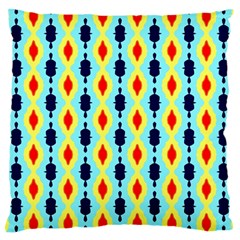 Yellow Chains Pattern Large Cushion Case (two Sides) by LalyLauraFLM