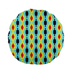 Yellow Chains Pattern 15  Premium Round Cushion 