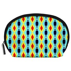 Yellow Chains Pattern Accessory Pouch (large) by LalyLauraFLM