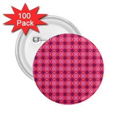 Abstract Pink Floral Tile Pattern 2 25  Button (100 Pack)