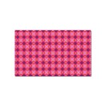 Abstract Pink Floral Tile Pattern Sticker (Rectangle) Front