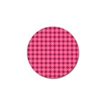 Abstract Pink Floral Tile Pattern Golf Ball Marker 4 Pack Front