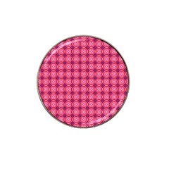 Abstract Pink Floral Tile Pattern Golf Ball Marker 10 Pack (for Hat Clip) by GardenOfOphir