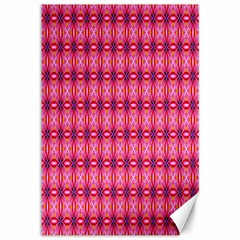 Abstract Pink Floral Tile Pattern Canvas 12  X 18  (unframed)