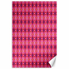 Abstract Pink Floral Tile Pattern Canvas 24  X 36  (unframed) by GardenOfOphir