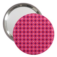 Abstract Pink Floral Tile Pattern 3  Handbag Mirror by GardenOfOphir