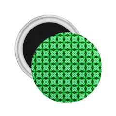 Green Abstract Tile Pattern 2 25  Button Magnet