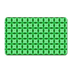 Green Abstract Tile Pattern Magnet (rectangular)