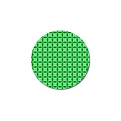 Green Abstract Tile Pattern Golf Ball Marker 4 Pack by GardenOfOphir