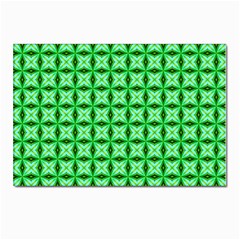 Green Abstract Tile Pattern Postcard 4 x 6  (10 Pack) by GardenOfOphir