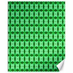 Green Abstract Tile Pattern Canvas 11  X 14  (unframed)