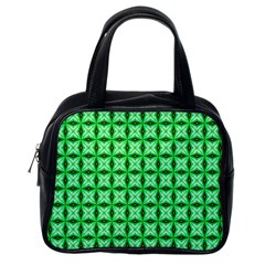 Green Abstract Tile Pattern Classic Handbag (one Side) by GardenOfOphir