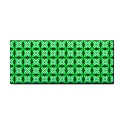 Green Abstract Tile Pattern Hand Towel