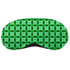 Green Abstract Tile Pattern Sleeping Mask by GardenOfOphir