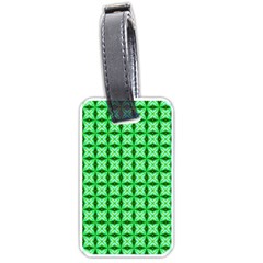 Green Abstract Tile Pattern Luggage Tag (one Side)