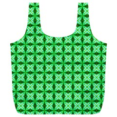 Green Abstract Tile Pattern Reusable Bag (xl)