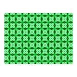 Green Abstract Tile Pattern Double Sided Flano Blanket (Mini) 35 x27  Blanket Back