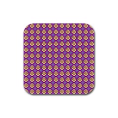 Purple Decorative Quatrefoil Drink Coasters 4 Pack (square)