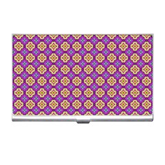 Purple Decorative Quatrefoil Business Card Holder