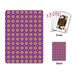 Purple Decorative Quatrefoil Playing Cards Single Design