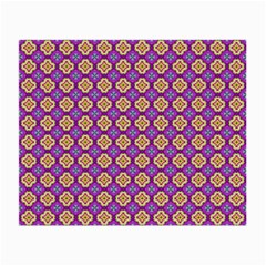 Purple Decorative Quatrefoil Glasses Cloth (small, Two Sided)