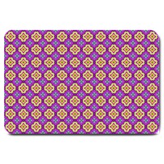 Purple Decorative Quatrefoil Large Door Mat by GardenOfOphir