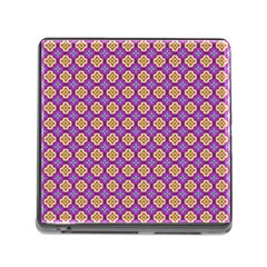 Purple Decorative Quatrefoil Memory Card Reader With Storage (square)