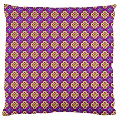 Purple Decorative Quatrefoil Large Cushion Case (two Sided) 