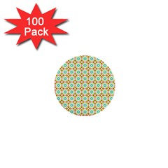 Aqua Mint Pattern 1  Mini Button (100 Pack)