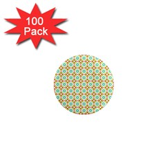 Aqua Mint Pattern 1  Mini Button Magnet (100 Pack) by GardenOfOphir