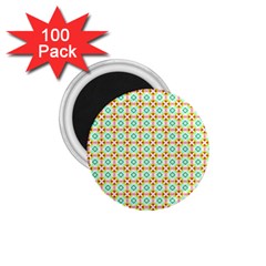 Aqua Mint Pattern 1 75  Button Magnet (100 Pack)