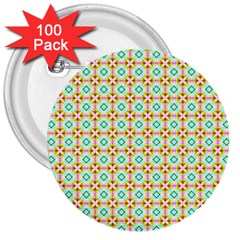 Aqua Mint Pattern 3  Button (100 Pack) by GardenOfOphir