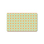 Aqua Mint Pattern Magnet (Name Card) Front