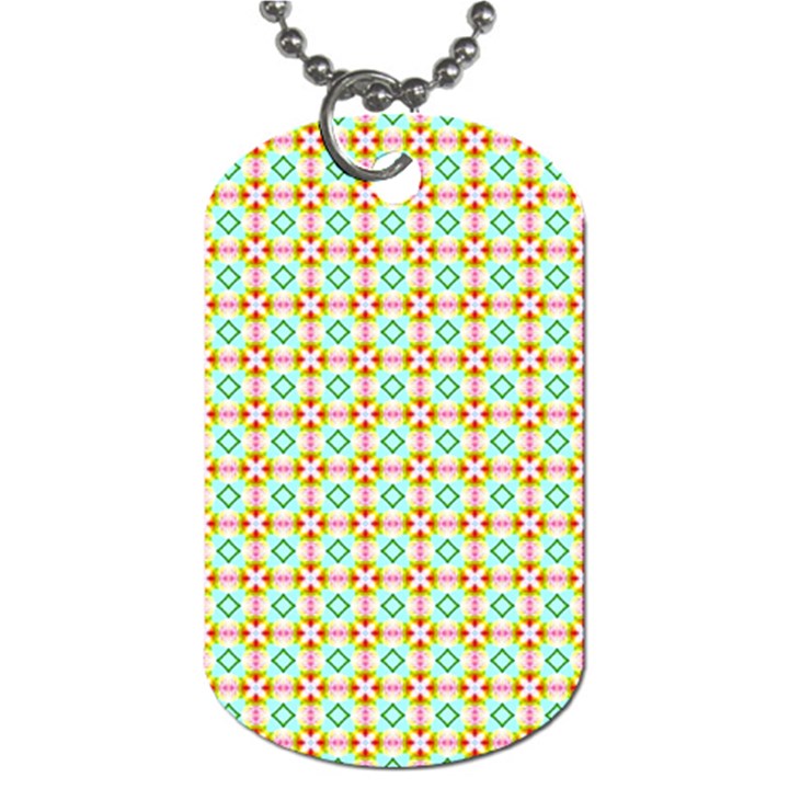 Aqua Mint Pattern Dog Tag (One Sided)