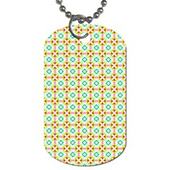 Aqua Mint Pattern Dog Tag (two-sided) 