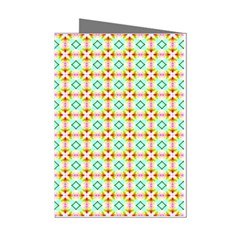 Aqua Mint Pattern Mini Greeting Card (8 Pack) by GardenOfOphir