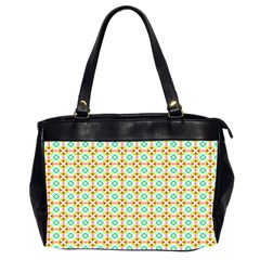 Aqua Mint Pattern Oversize Office Handbag (two Sides)