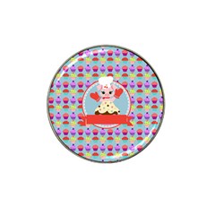 Cupcake With Cute Pig Chef Golf Ball Marker 10 Pack (for Hat Clip) by GardenOfOphir