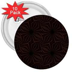 Tribal Geometric Vintage Pattern  3  Button (10 Pack)