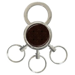 Tribal Geometric Vintage Pattern  3-ring Key Chain