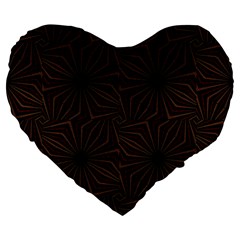 Tribal Geometric Vintage Pattern  19  Premium Flano Heart Shape Cushion