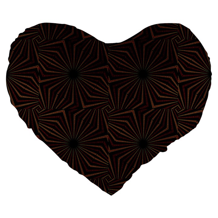 Tribal Geometric Vintage Pattern  19  Premium Flano Heart Shape Cushion