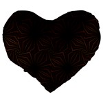 Tribal Geometric Vintage Pattern  19  Premium Flano Heart Shape Cushion Back