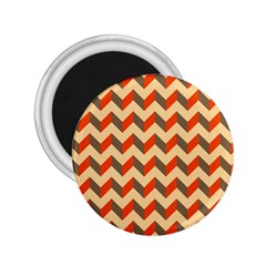 Modern Retro Chevron Patchwork Pattern  2 25  Button Magnet