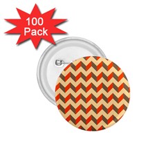 Modern Retro Chevron Patchwork Pattern  1 75  Button (100 Pack)